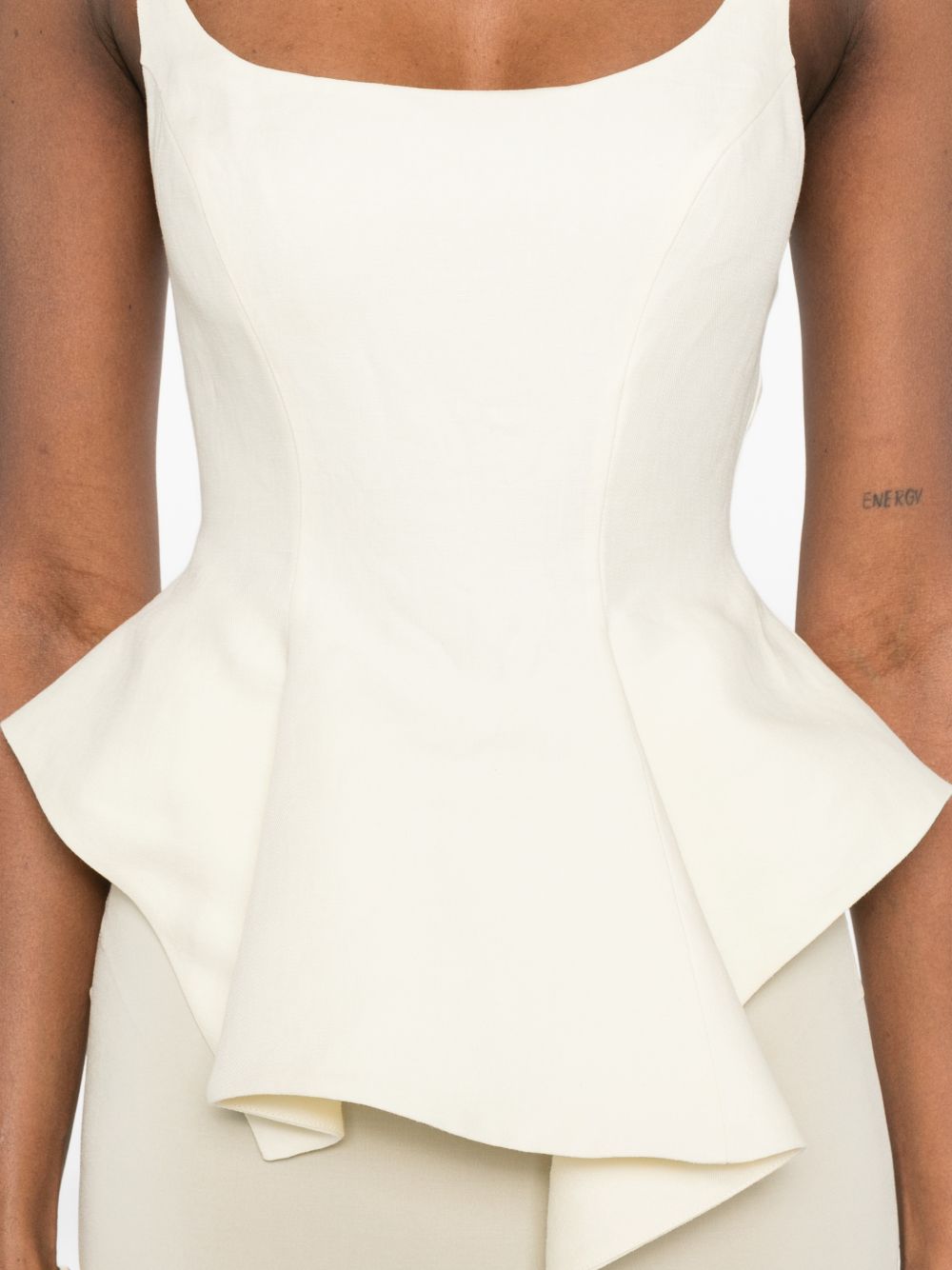 Khaite Top Beige Linen/flax