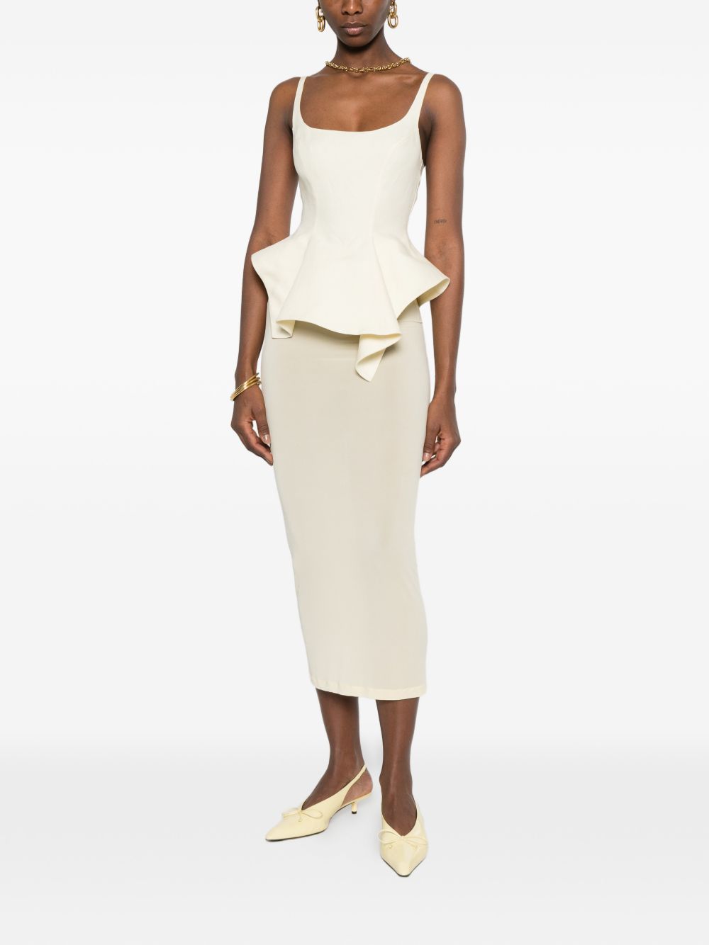 Khaite Top Beige Linen/flax