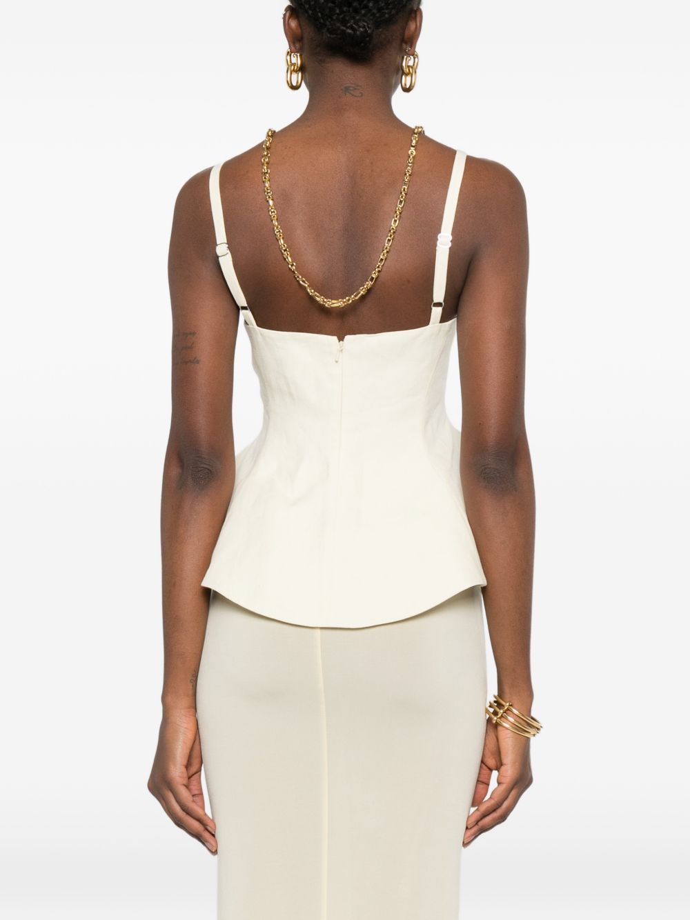 Khaite Top Beige Linen/flax
