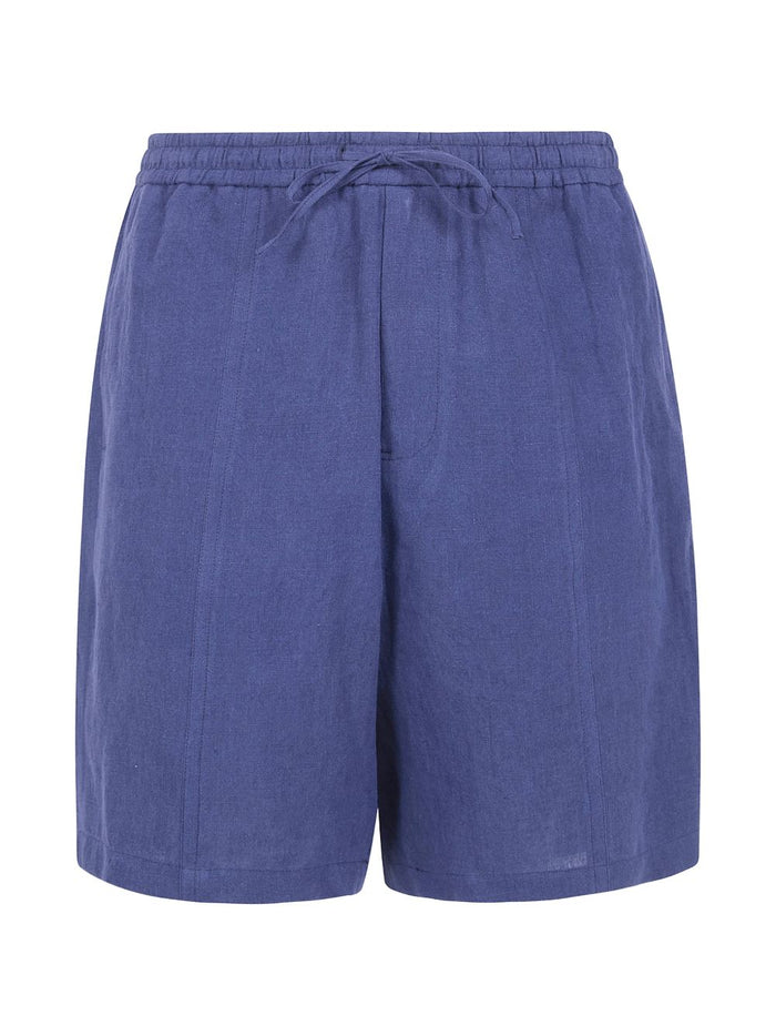 Emporio Armani Shorts Blue Linen