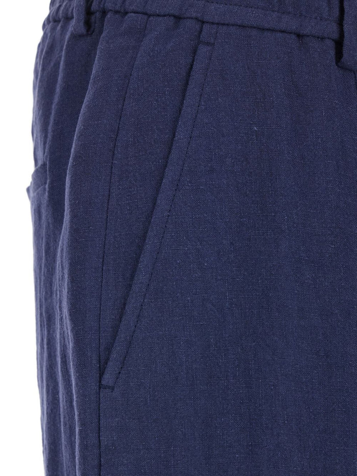 Emporio Armani Trousers Blue Linen