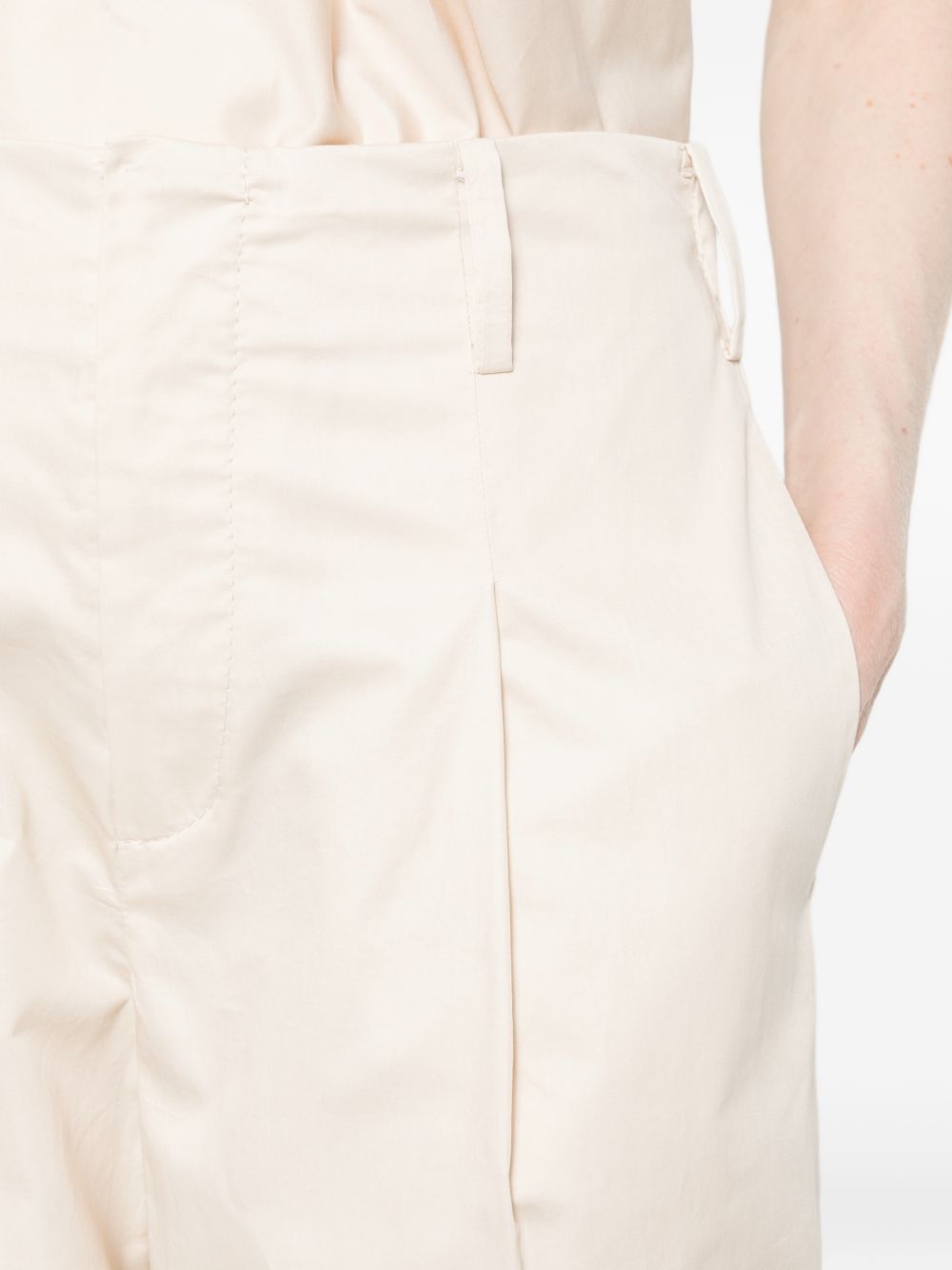 SUSANNE BOMMER Trousers Ivory Cotton