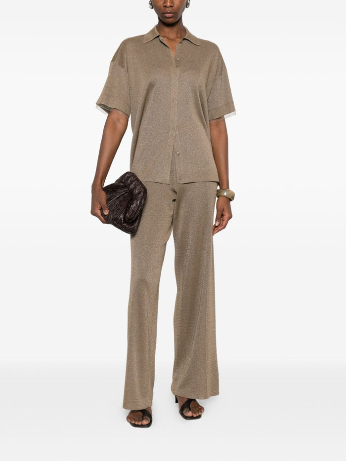 Fabiana Filippi Trousers Marrone Chiaro Viscose
