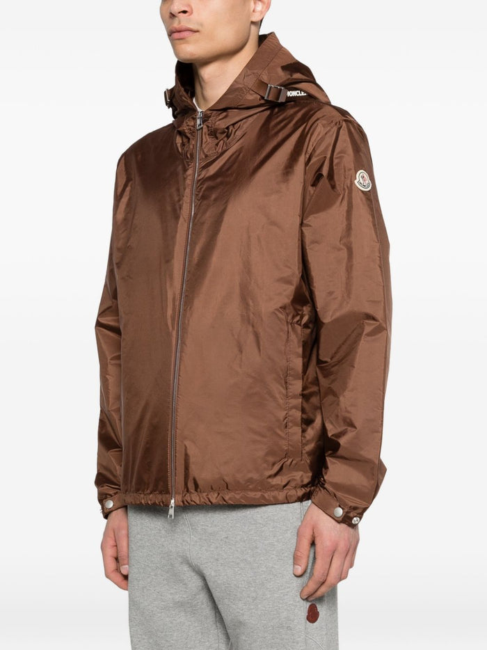 Moncler Coats Brown Polyamide