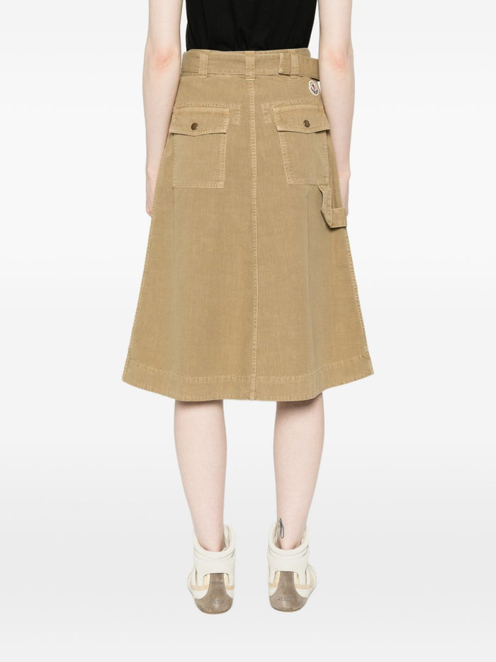 Moncler Skirts Beige Cotton
