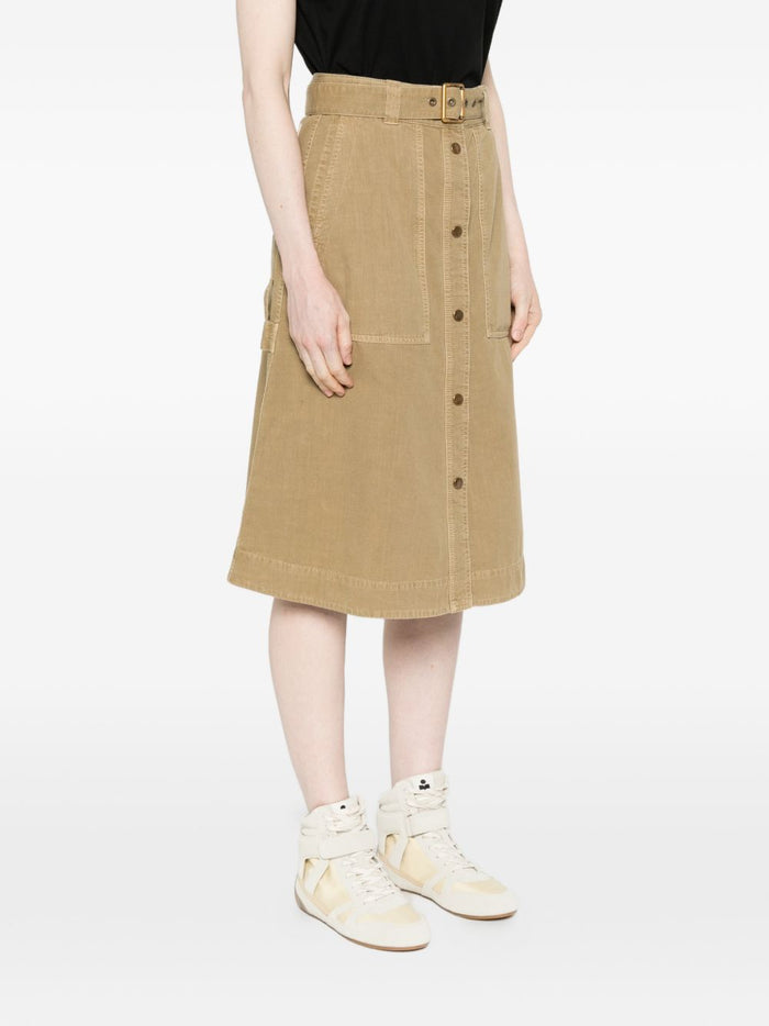 Moncler Skirts Beige Cotton