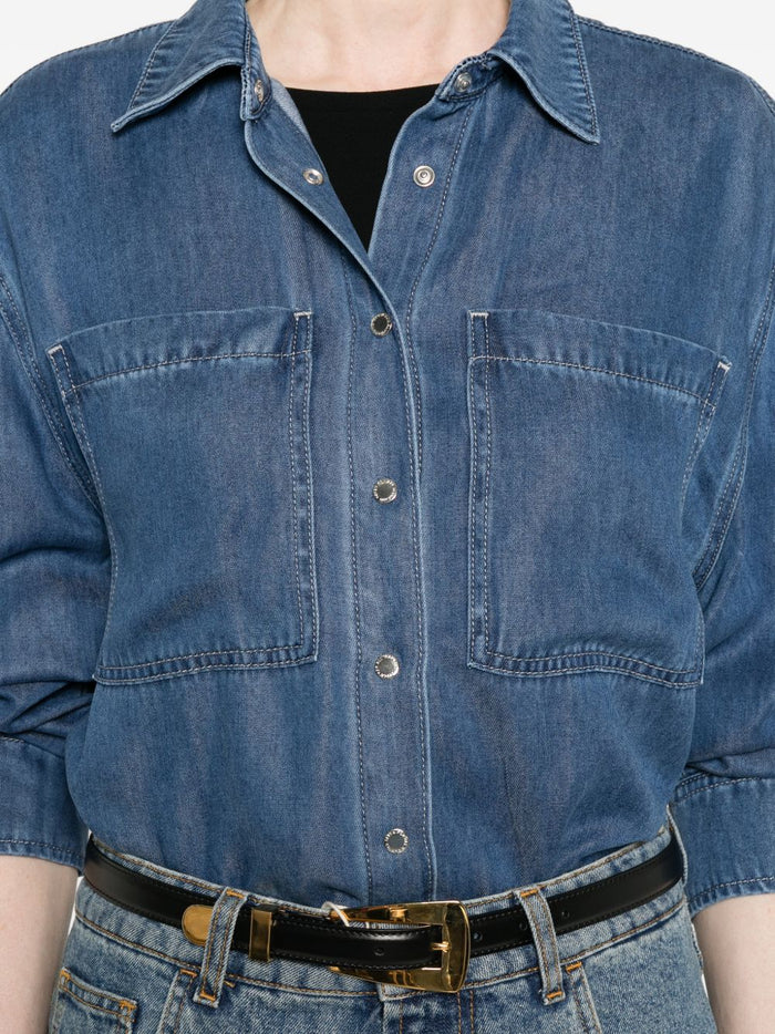 Seven Shirts Blue Lyocell