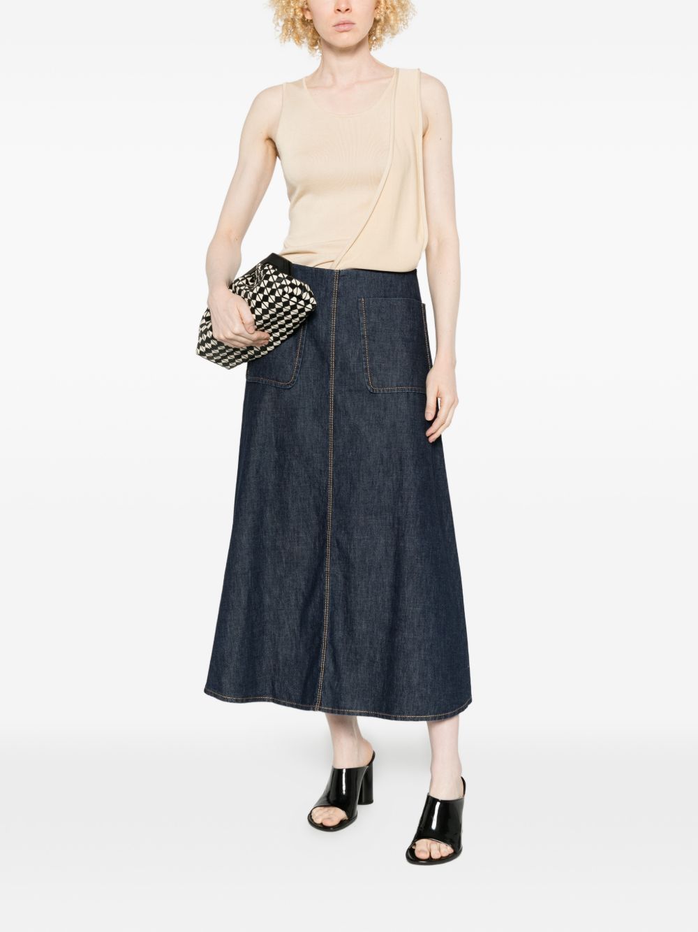 SUSANNE BOMMER Skirts Blue Cotton