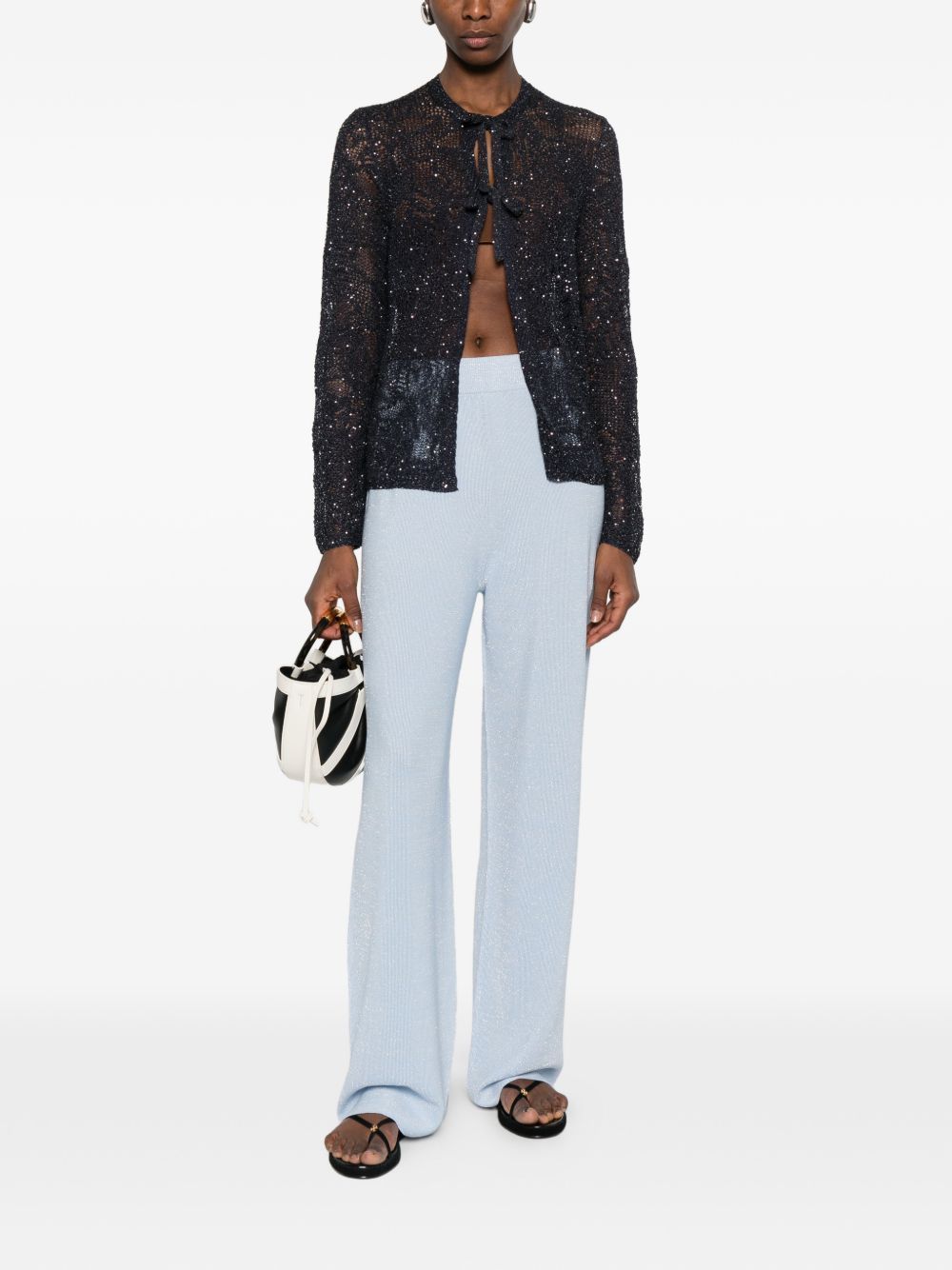 Fabiana Filippi Trousers Clear Blue Cotton