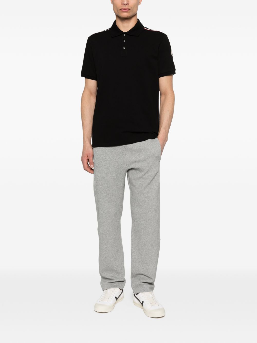 Moncler T-Shirts And Polos Black Cotton
