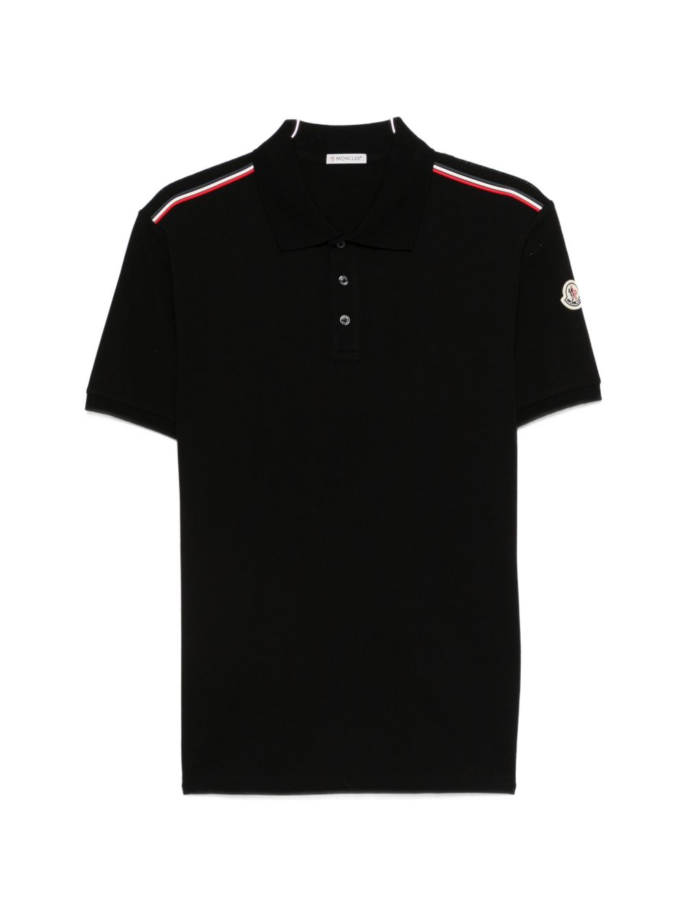 Moncler T-Shirts And Polos Black Cotton