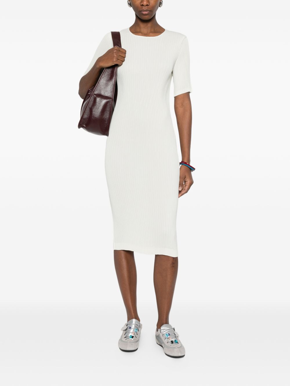 Issey Miyake Dresses White Polyester
