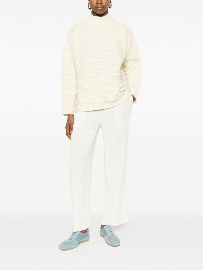 Issey Miyake Trousers White Polyester
