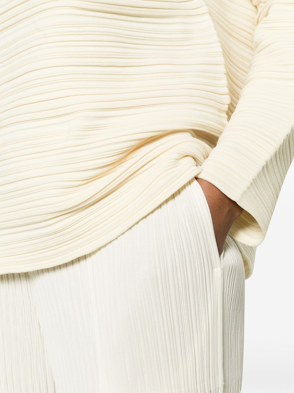 Issey Miyake Trousers White Polyester