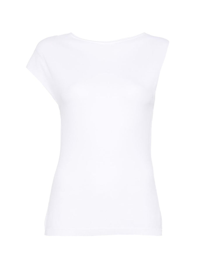 Alysi Top White Viscose Poliammide