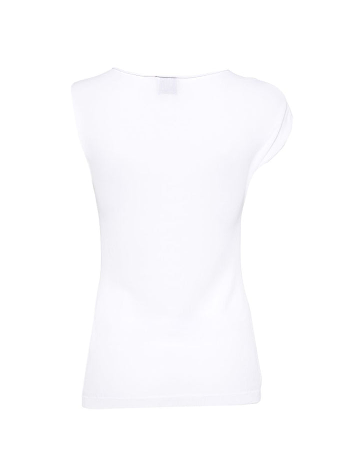 Alysi Top White Viscose Poliammide