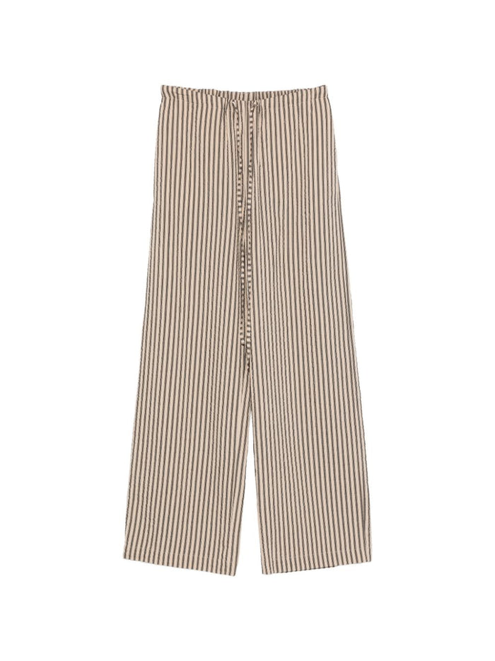 Alysi Trousers Beige Viscose Cotton Silk