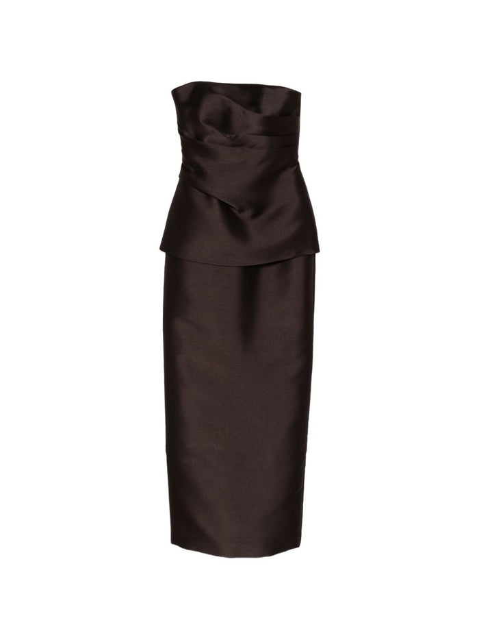 Solace London Dresses Brown Outer: polyester
