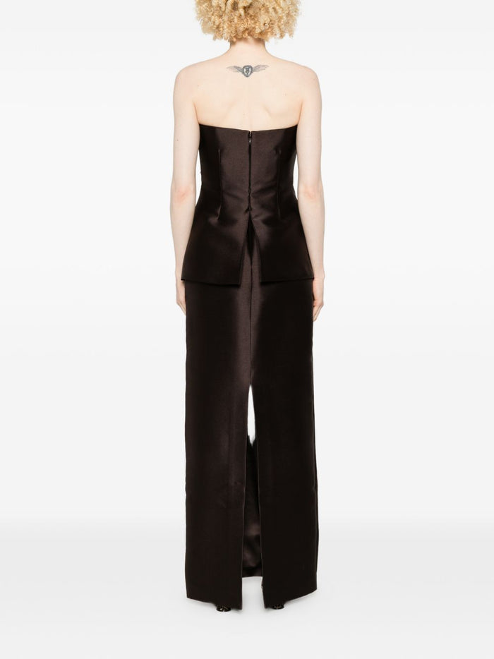 Solace London Dresses Brown Outer: polyester