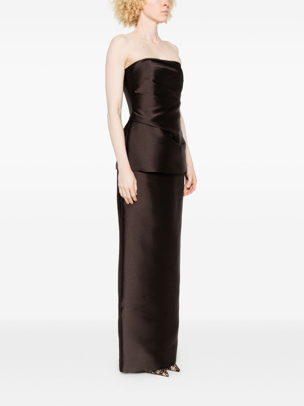 Solace London Dresses Brown Outer: polyester
