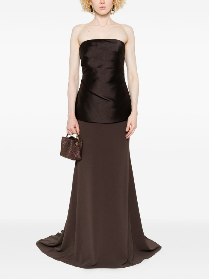 Solace London Dresses Brown Polyester