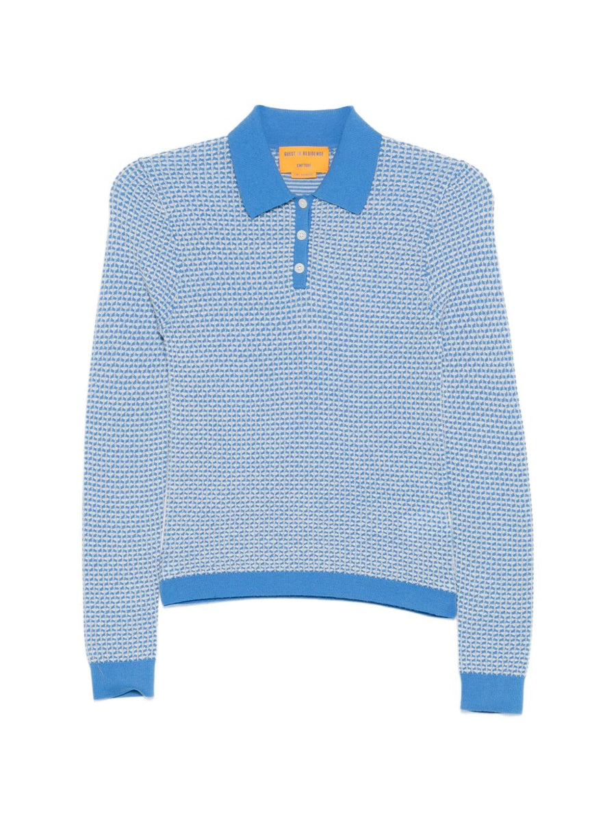 Guest In Residence Pique cashmere polo shirt