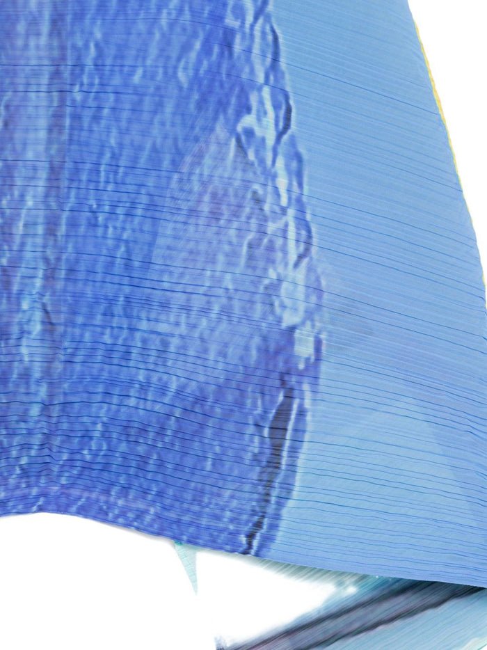 Pleats Please Scarfs Blue Polyester