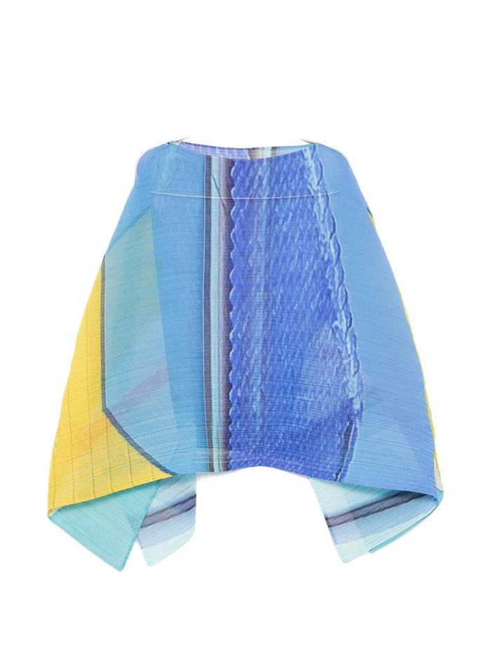 Pleats Please Scarfs Blue Polyester
