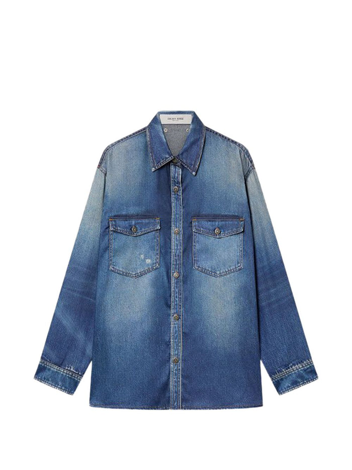Golden Goose Shirts Blue Polyester