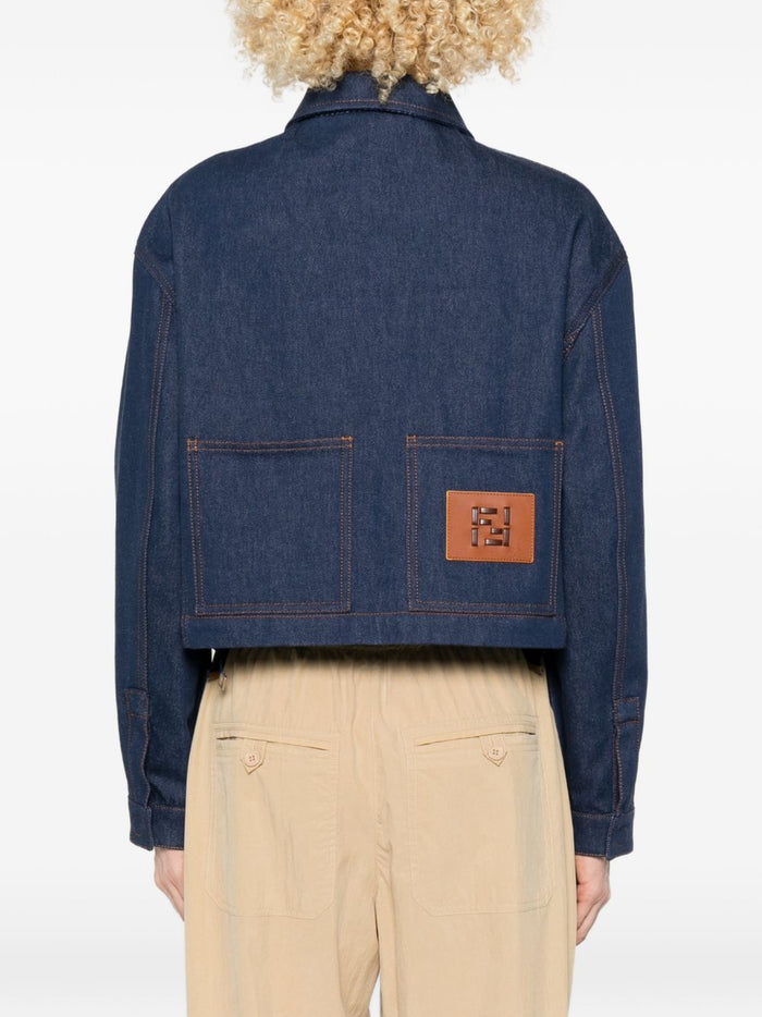 Fendi Coats Blue Cotton