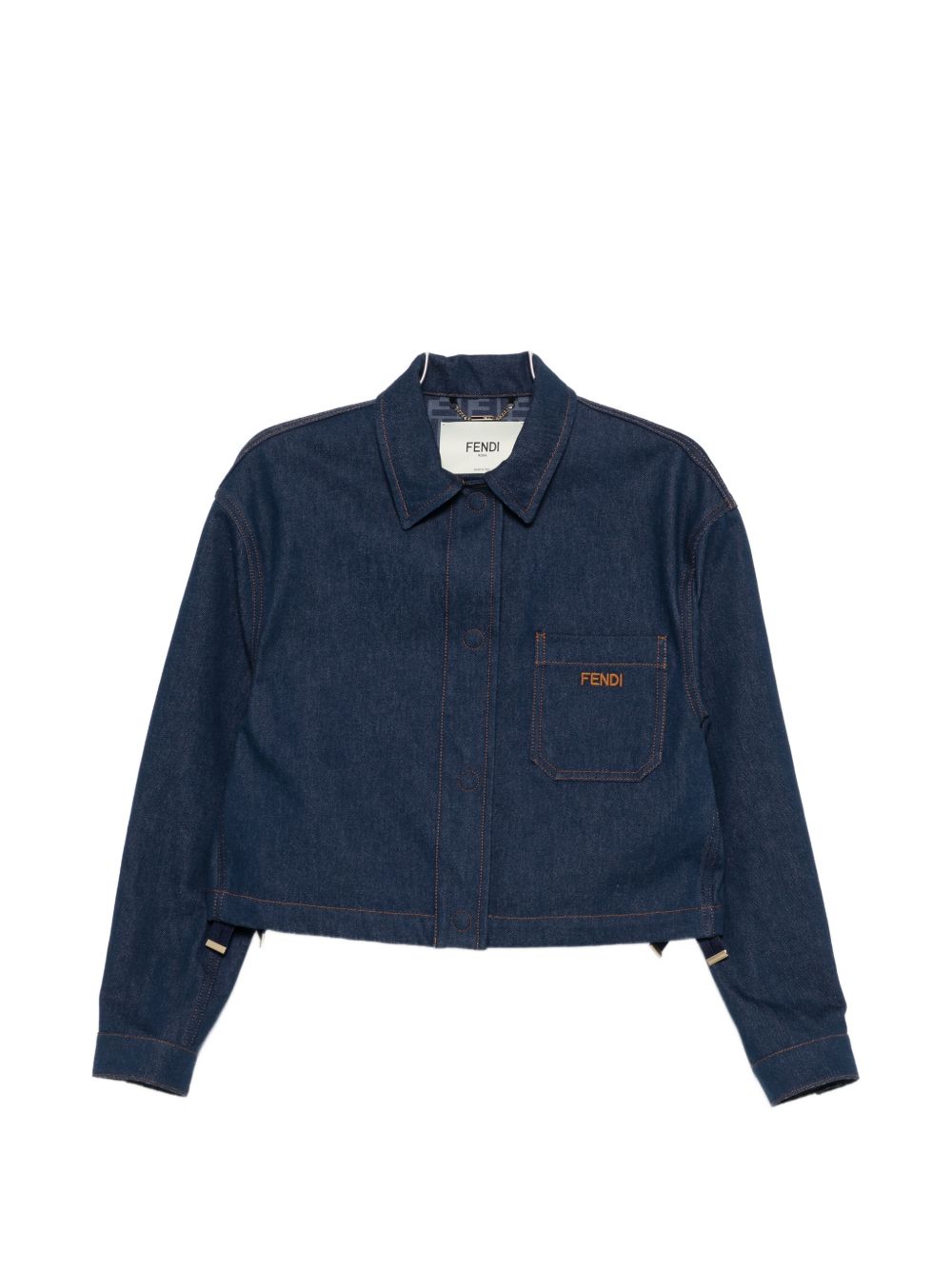 Fendi Coats Blue Cotton