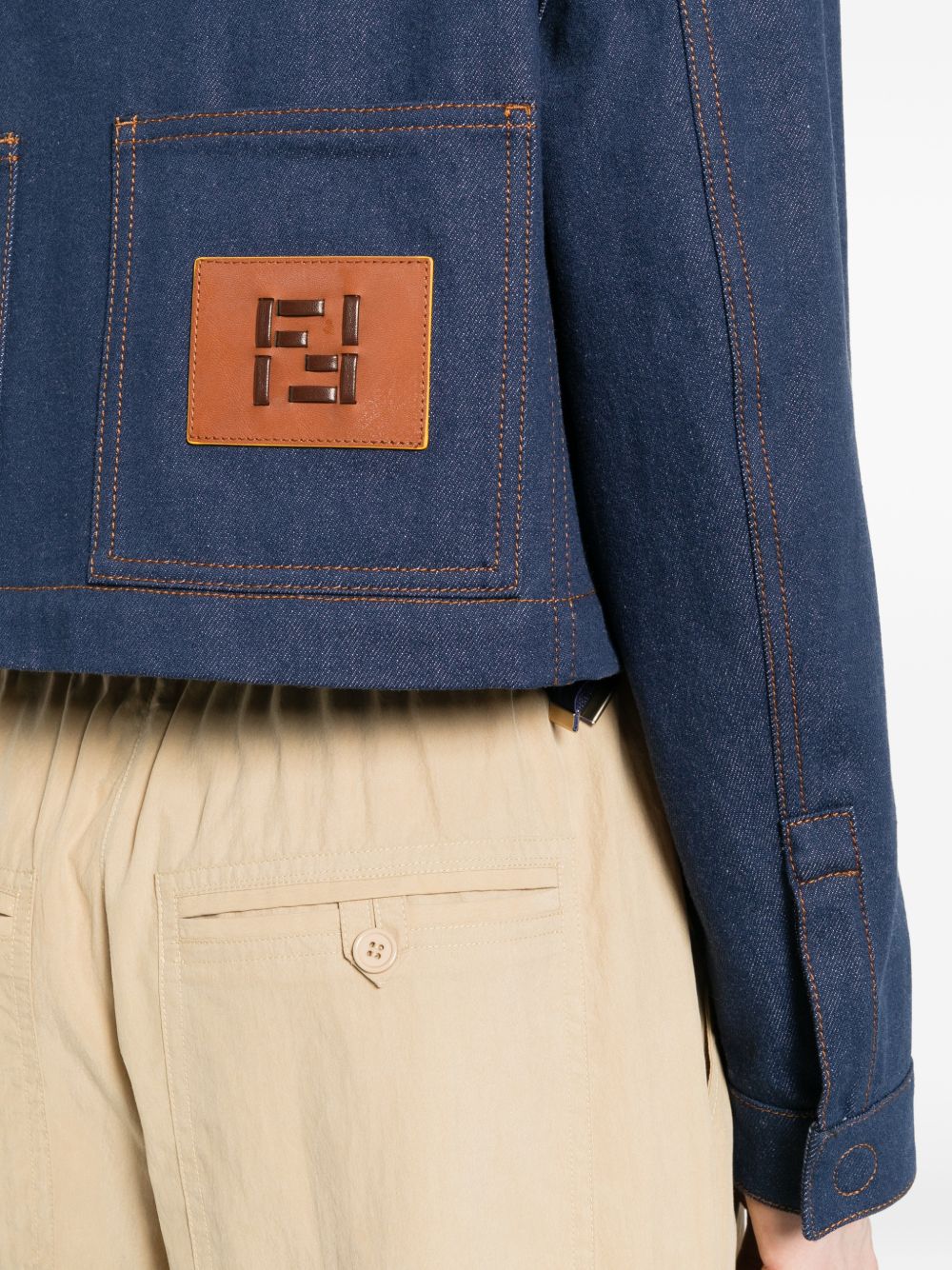 Fendi Coats Blue Cotton