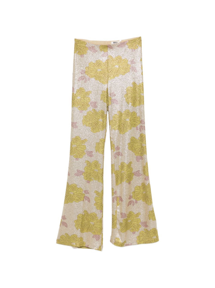 SIYU Trousers Green Polyamide