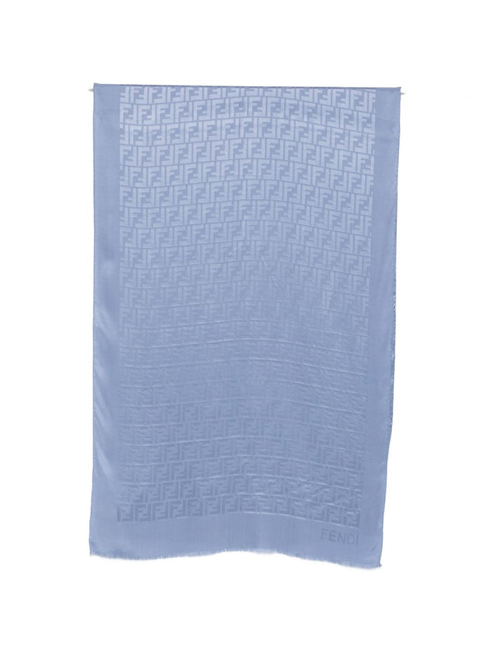 Fendi Scarfs Blue Silk