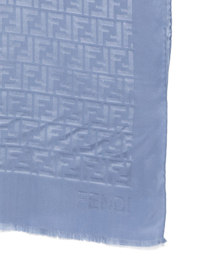 Fendi Scarfs Blue Silk