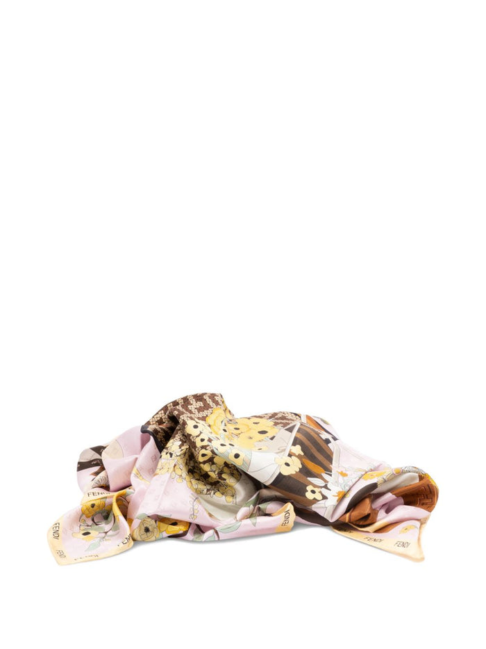 Fendi Scarfs Pink Silk