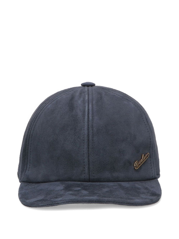Borsalino Hats Blue Leather