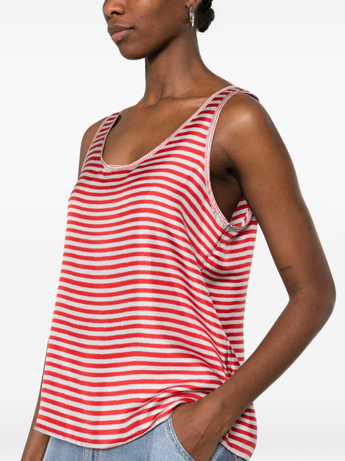 Pierre Louis Mascia Top Red Silk