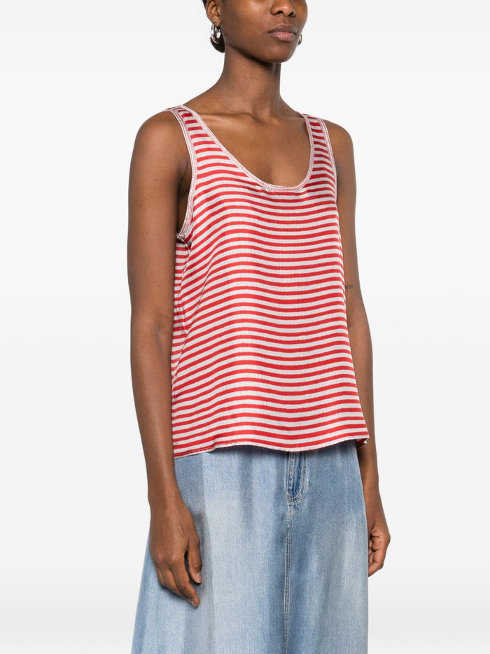 Pierre Louis Mascia Top Red Silk