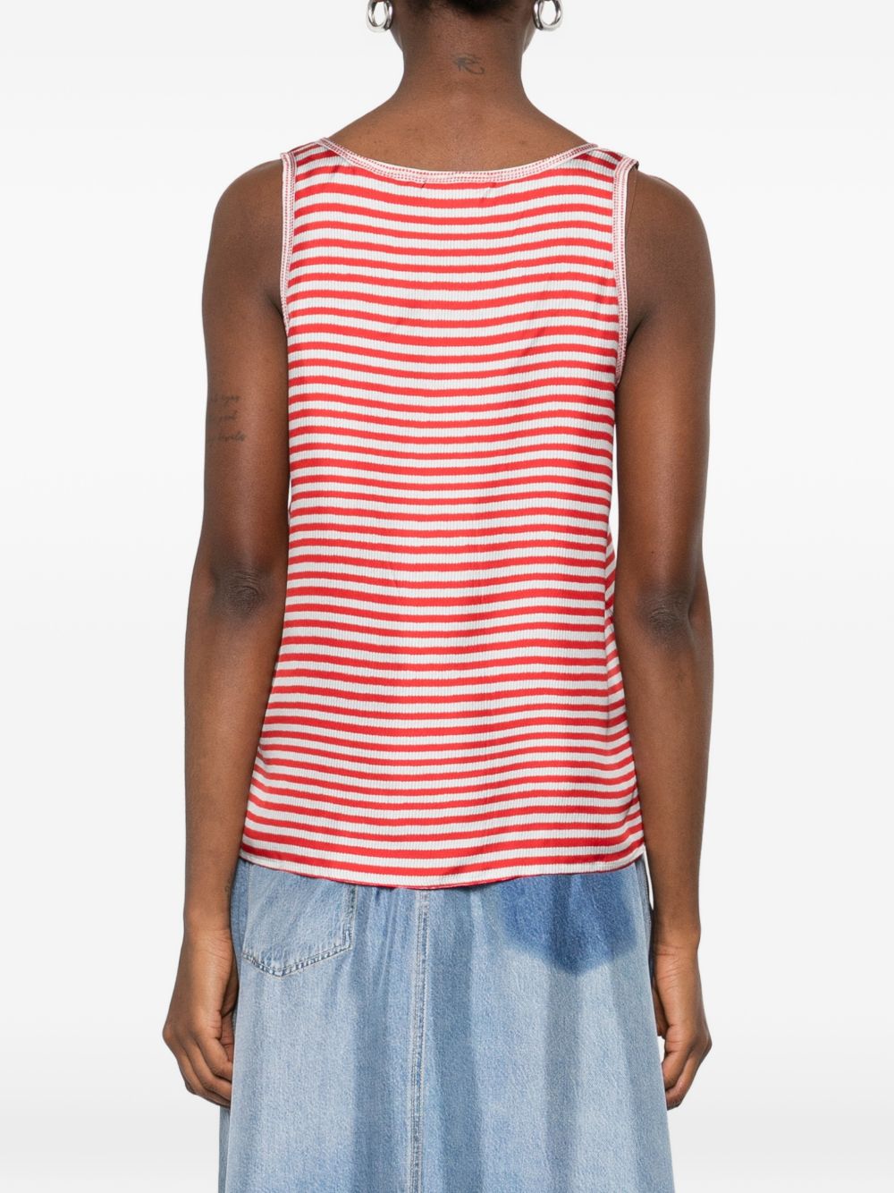Pierre Louis Mascia Top Red Silk