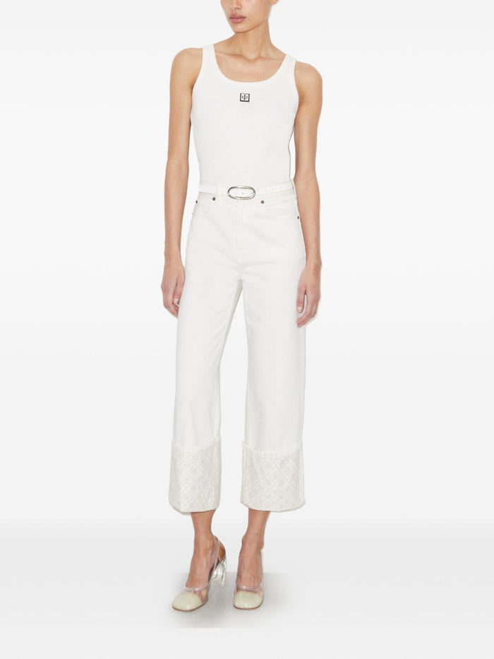 Tory Burch Jeans White Cotton