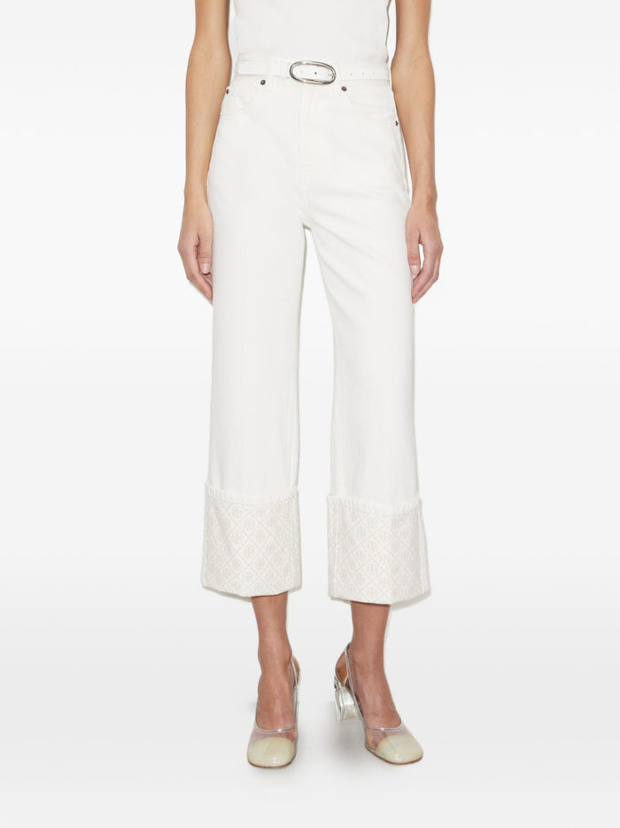 Tory Burch Jeans White Cotton