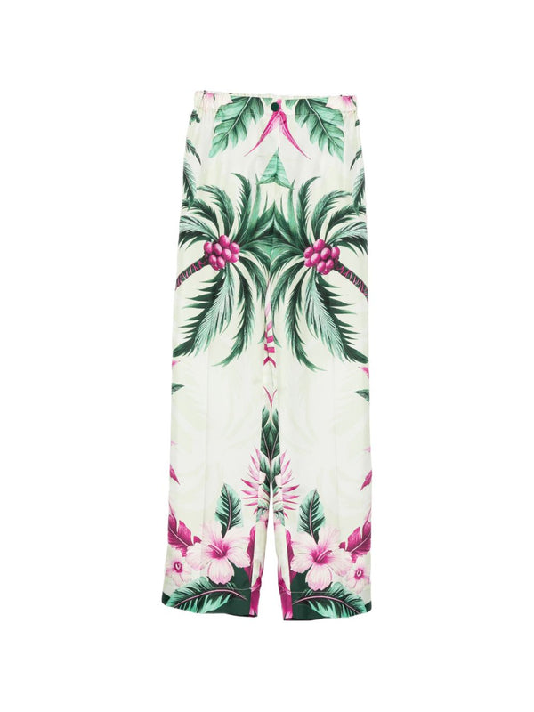F.R.S . Printed silk trousers
