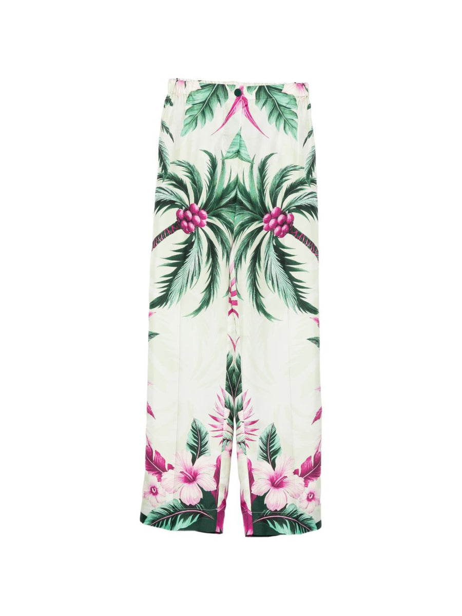 F.R.S . Printed silk trousers