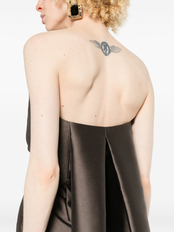Solace London Dresses Brown Outer: polyester