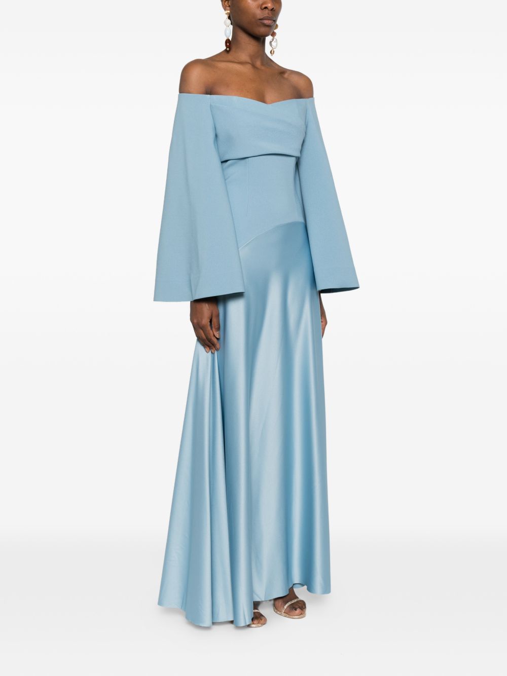 Solace London Dresses Clear Blue Polyester