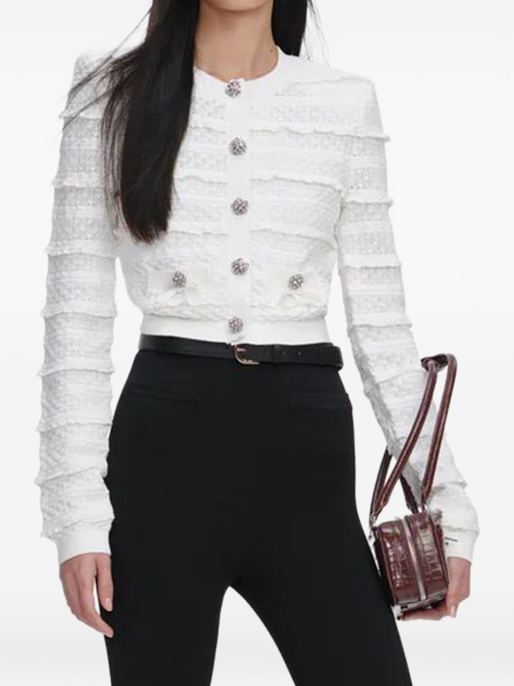 Self-portrait Sweaters White Viscose
