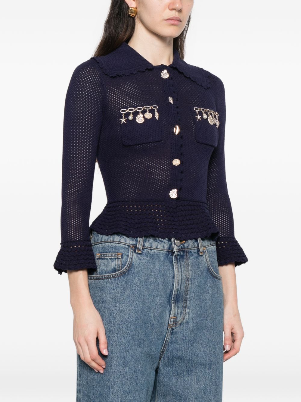 Self-portrait Sweaters Blue Viscose