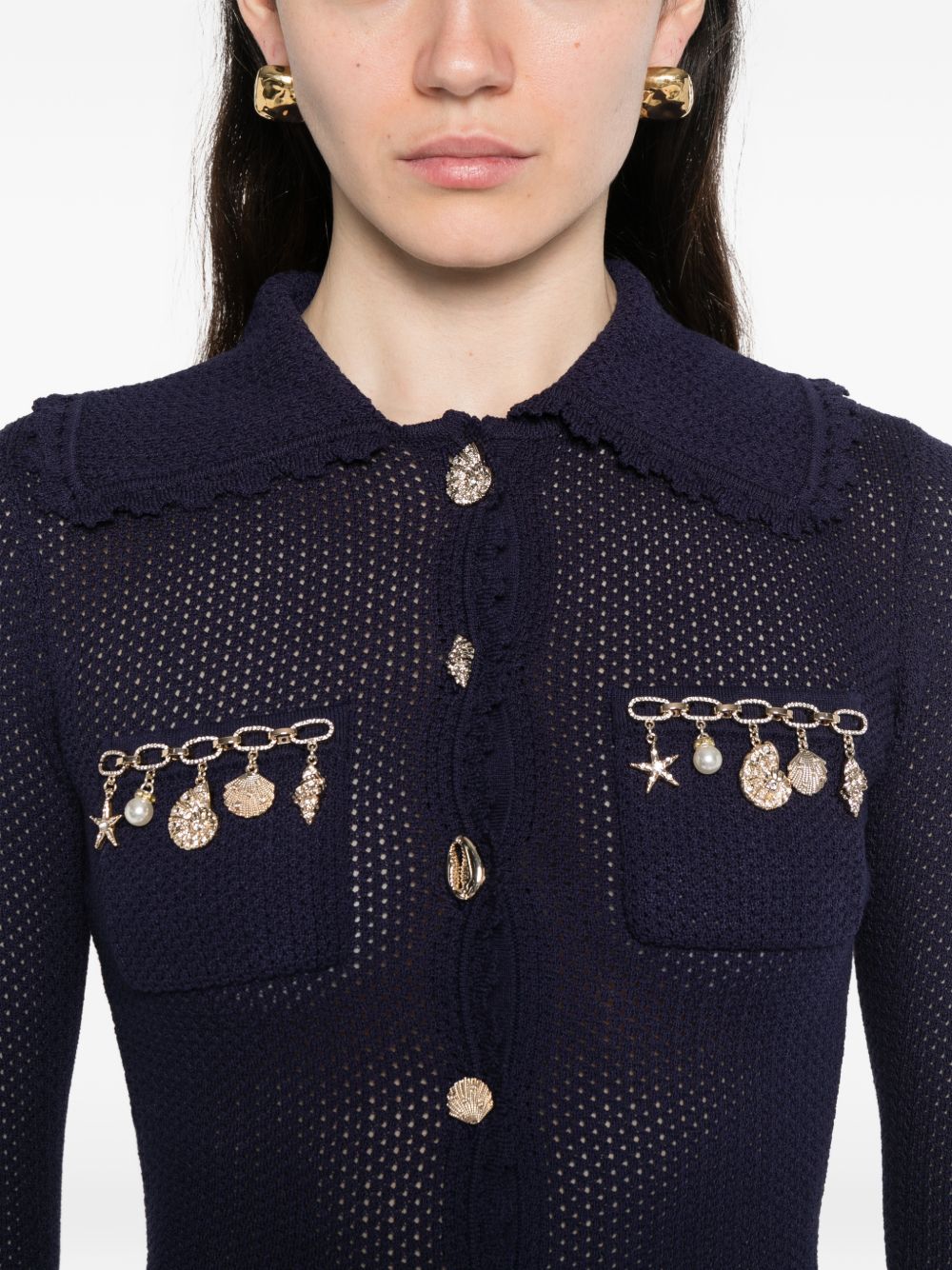 Self-portrait Sweaters Blue Viscose