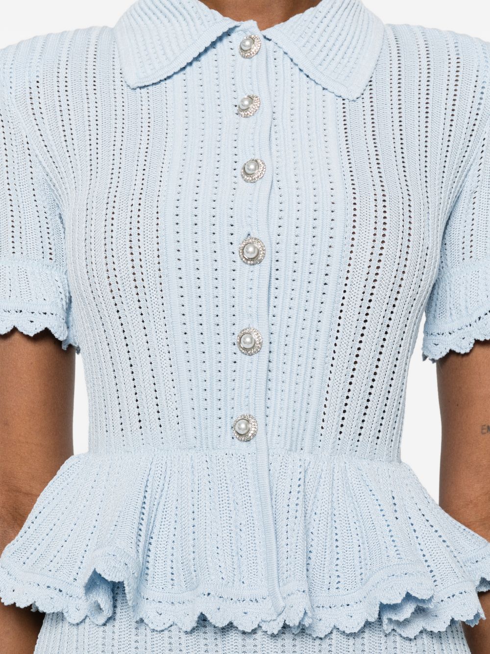 Self-portrait Dresses Clear Blue Outer: viscose